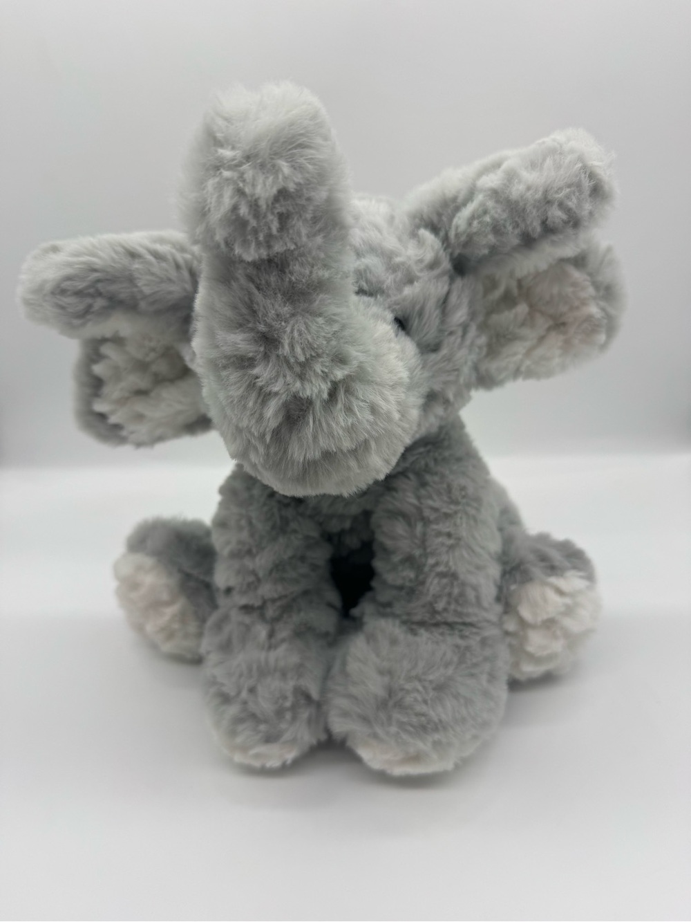 Bearington Collection Gray Plush Elephant 15”
